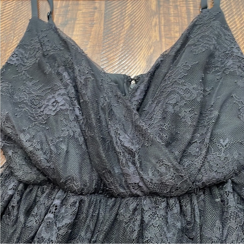 ALICE + OLIVIA Mini Black Lace Dress - Picture 6 of 15